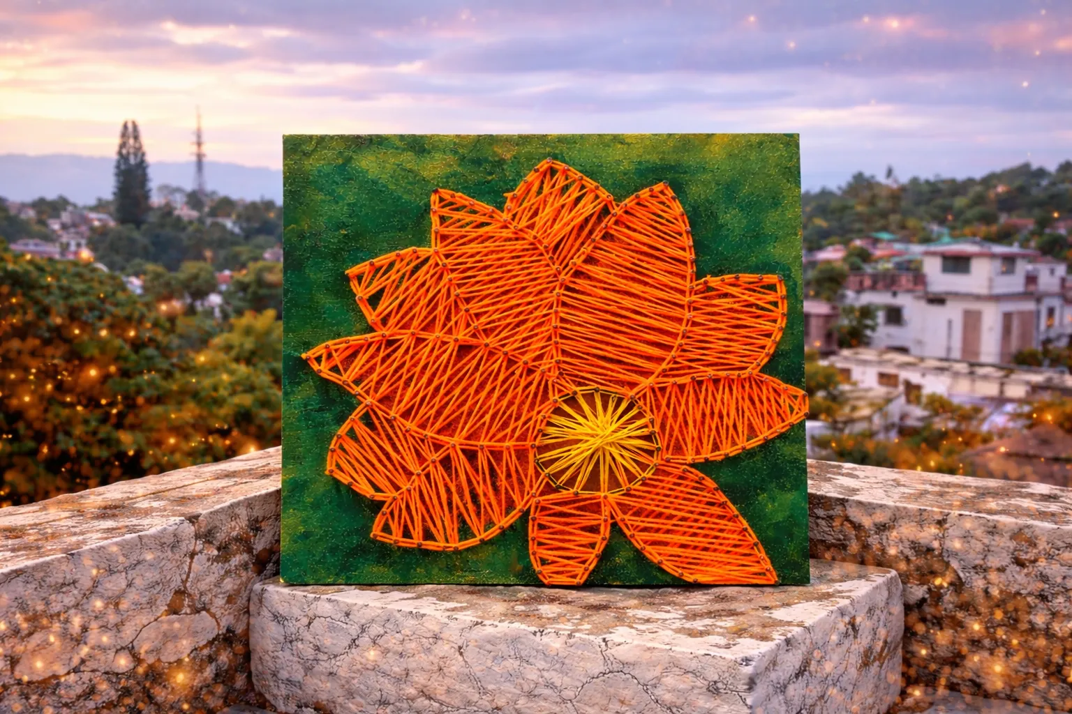 Sunflower String Art - Handmade Craft by SuOly Craft